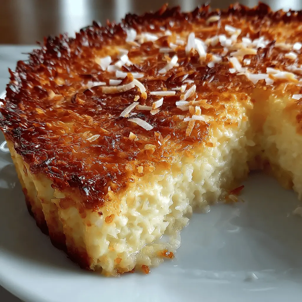 Crustless Coconut Pie