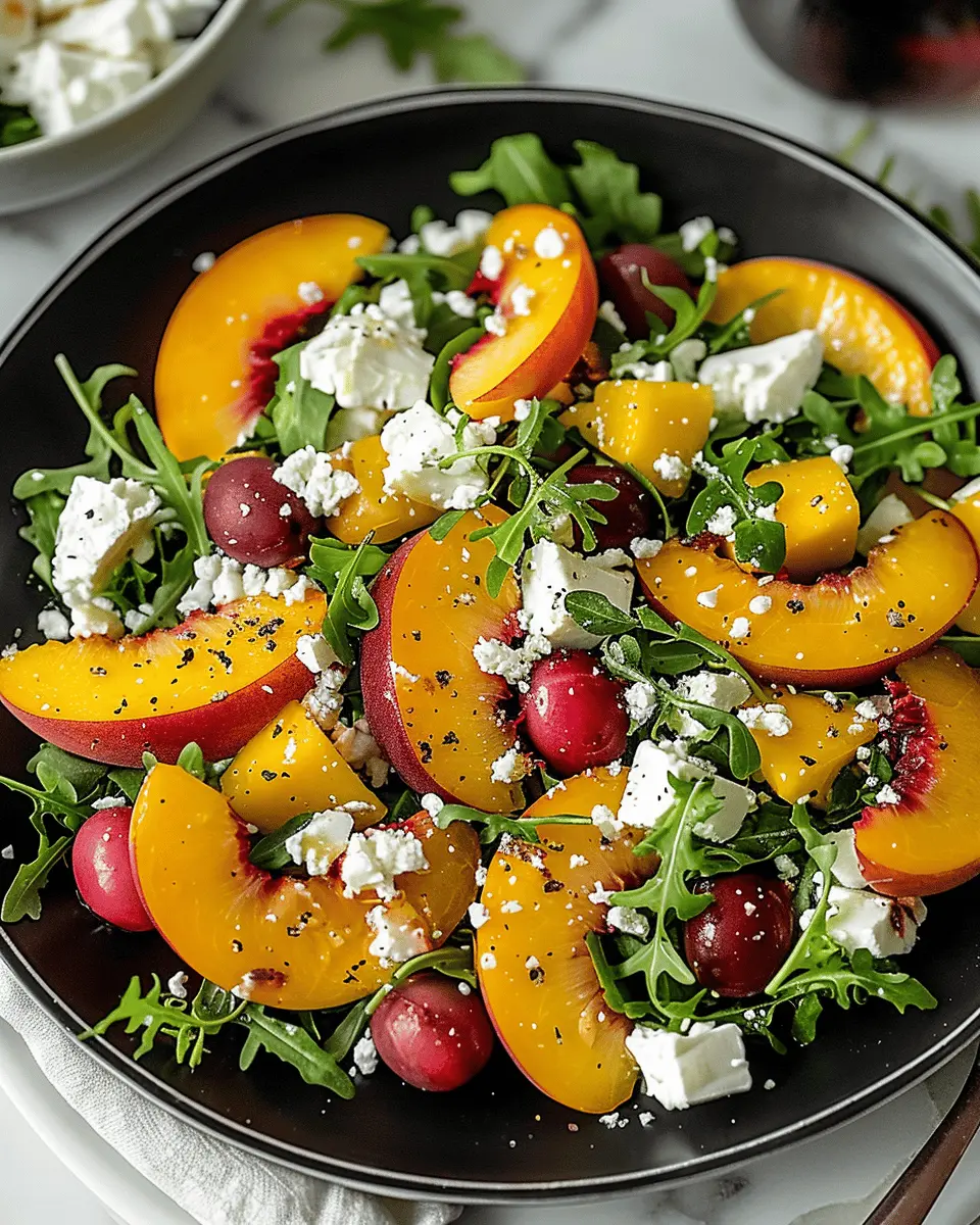 Simple Peach Feta Salad