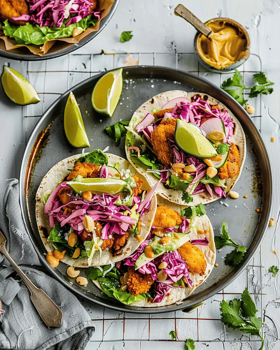 Crispy Chicken Tacos with Slaw