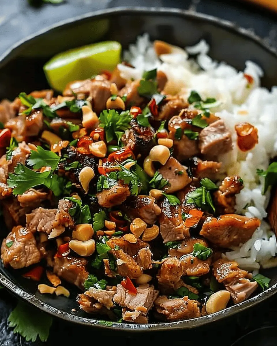 Ginger Lime Pork with Coconut Rice