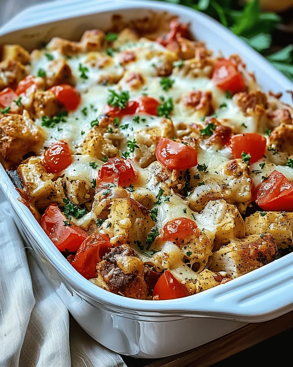 Bruschetta Chicken Casserole