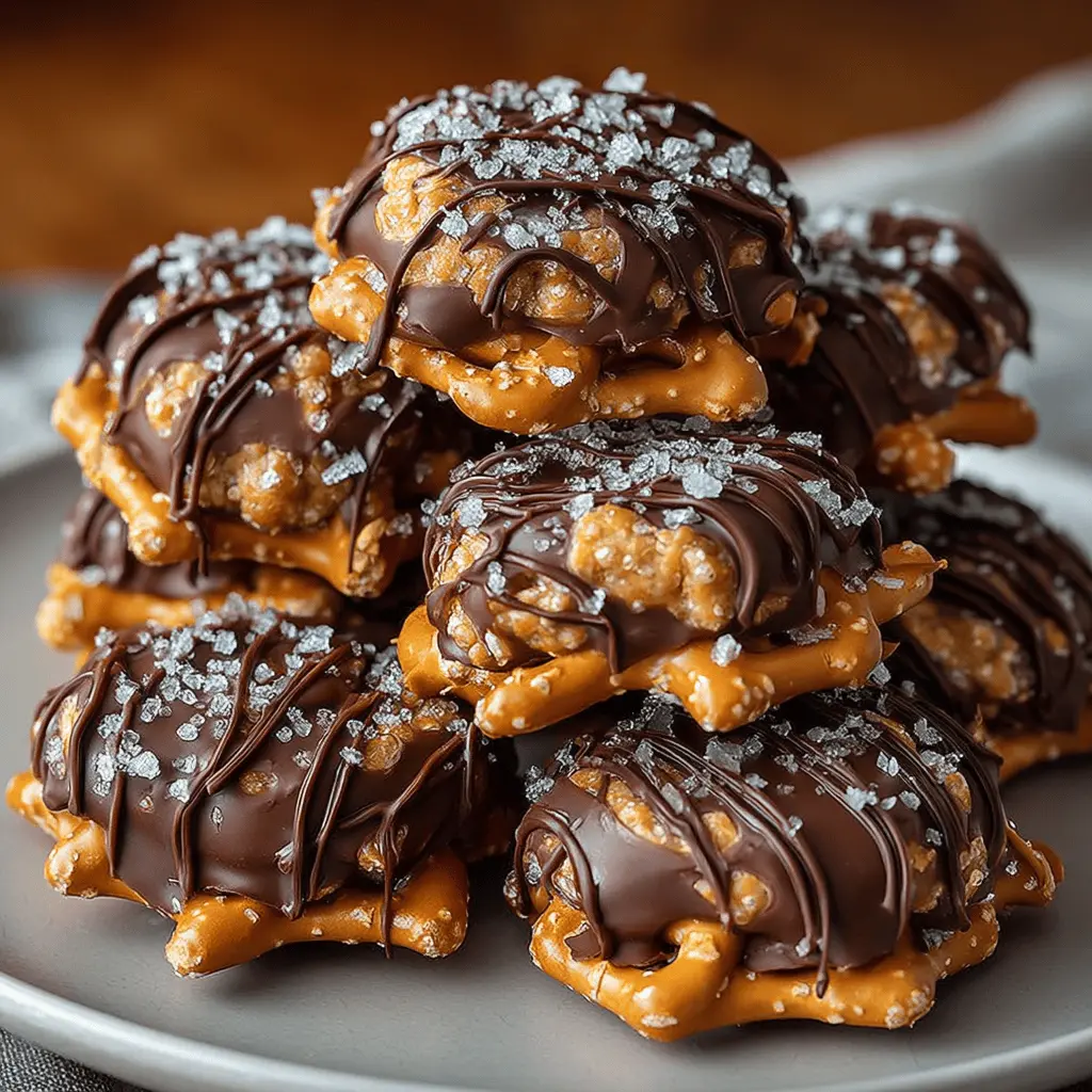 No-Bake Peanut Butter Pretzel Clusters