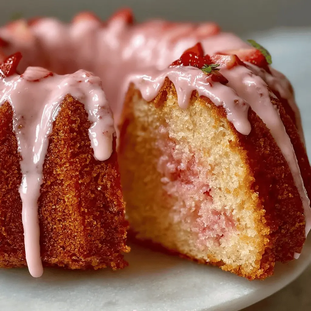 Strawberry Buttermilk Pound Cake Recipe