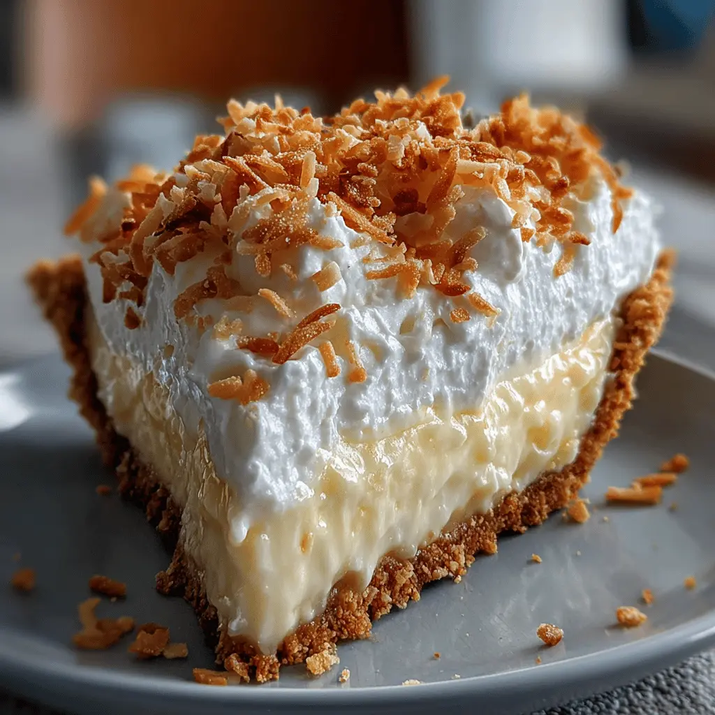 No Bake Coconut Cream Pie