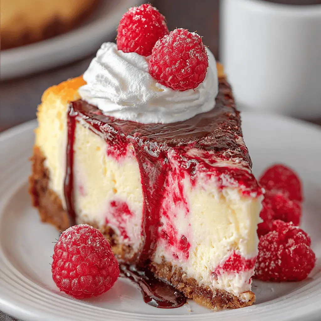 White Chocolate Raspberry Cheesecake