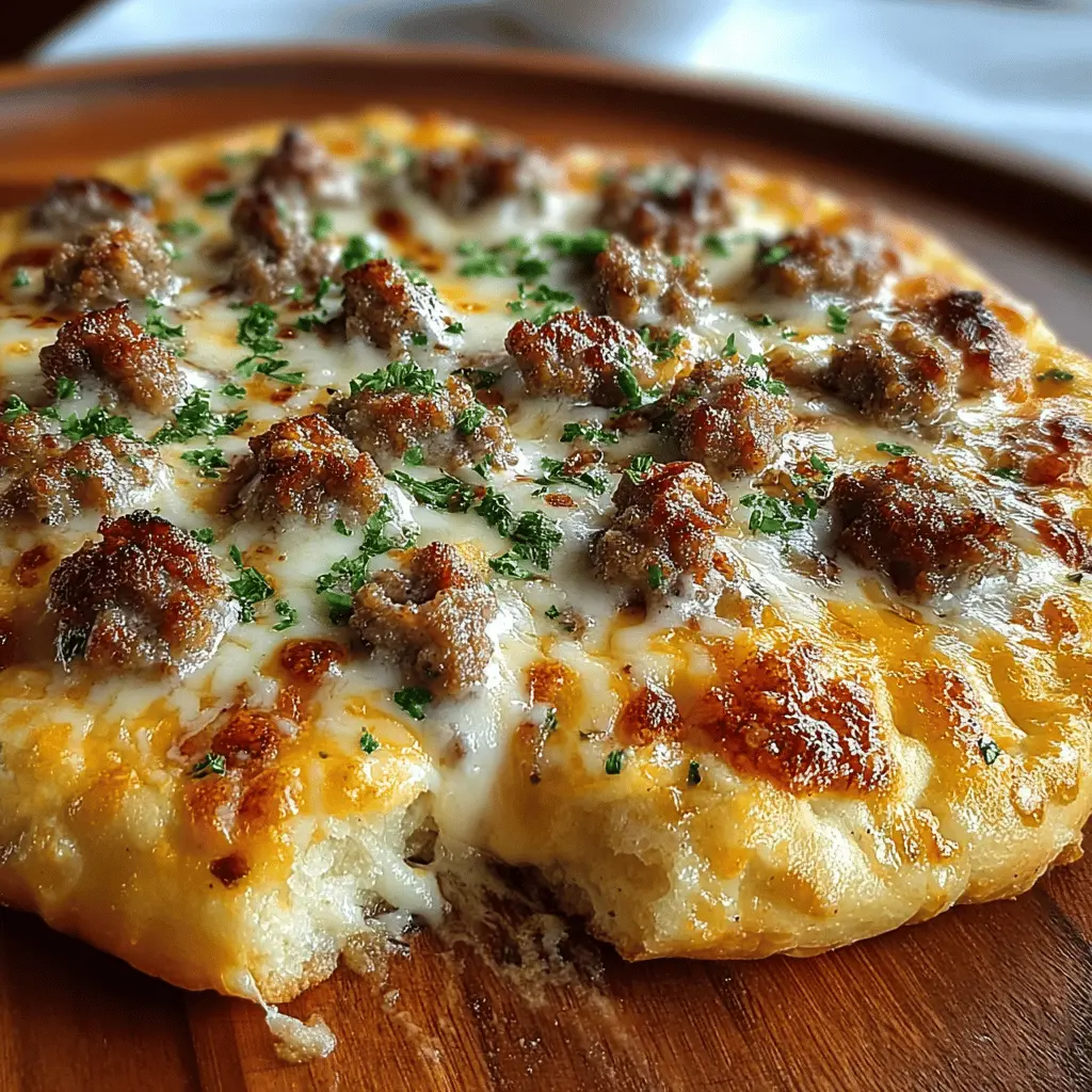 Biscuits and Sausage Gravy Breakfast Pizza