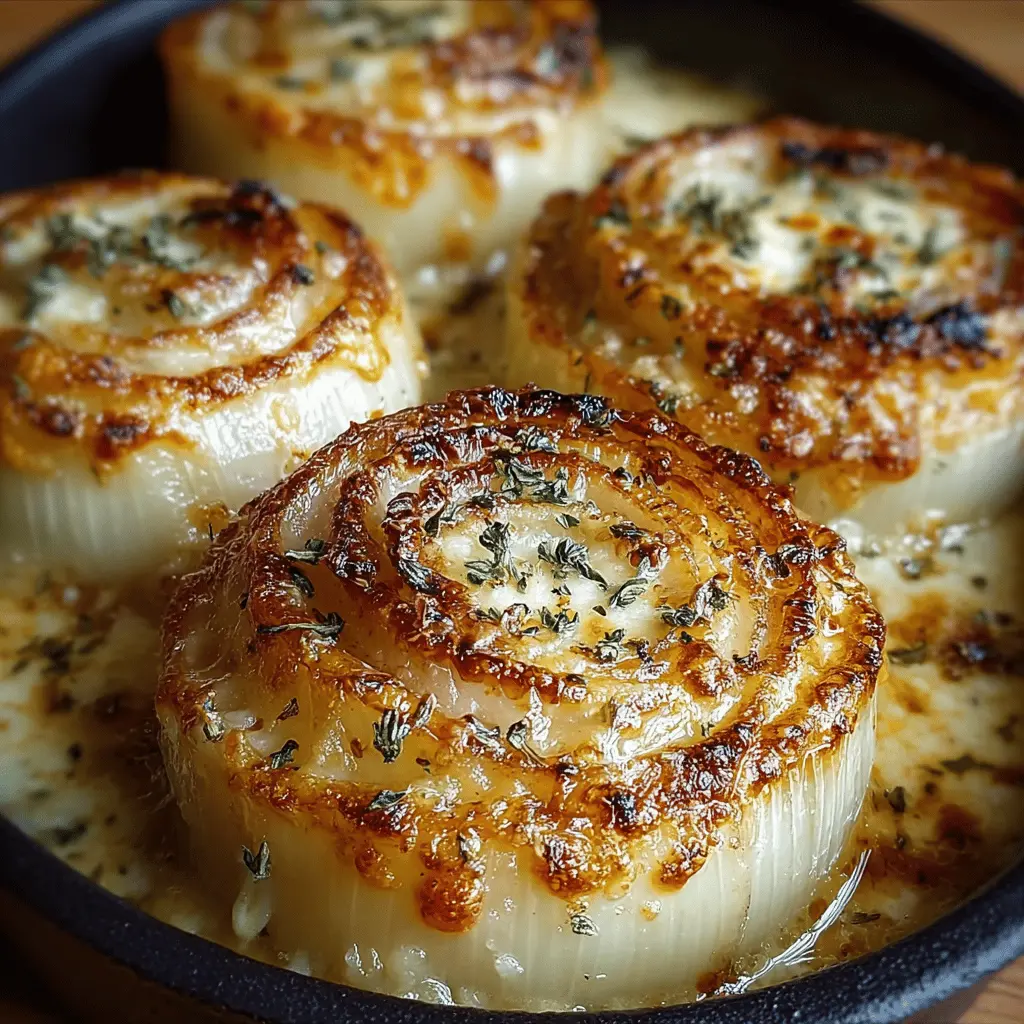 Creamy Baked Onions with Asiago Cheese