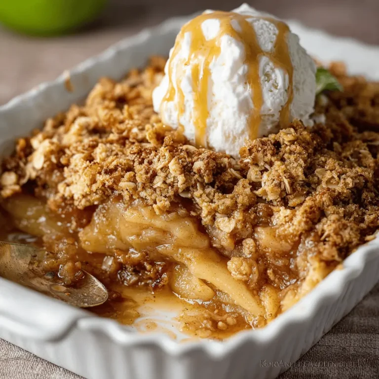 Apple Crisp Recipe with Buttery Oat Topping