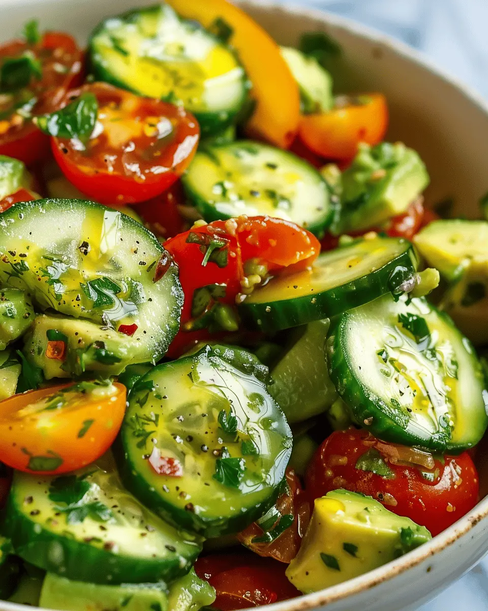 Avocado Cucumber Tomato Salad