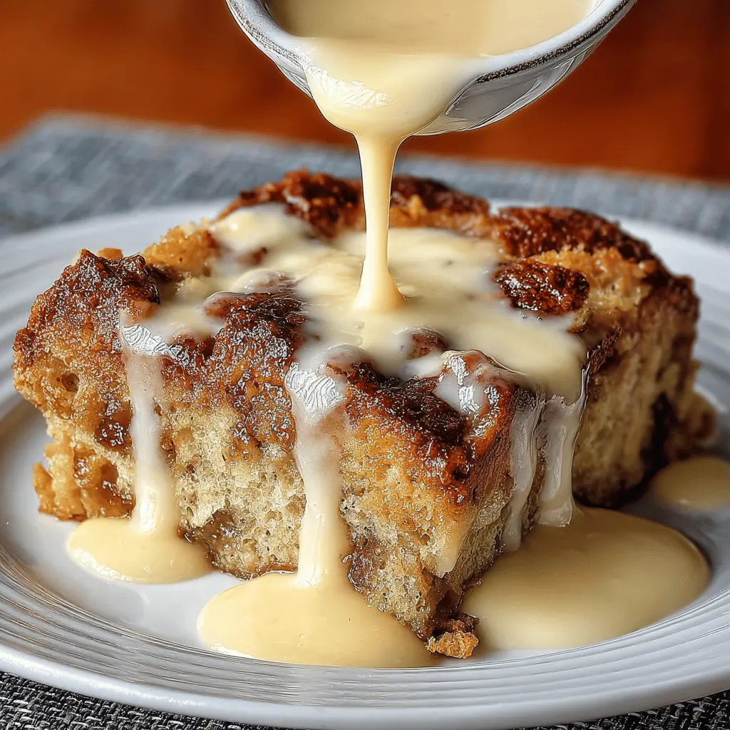 Bread Pudding with Vanilla Custard Sauce