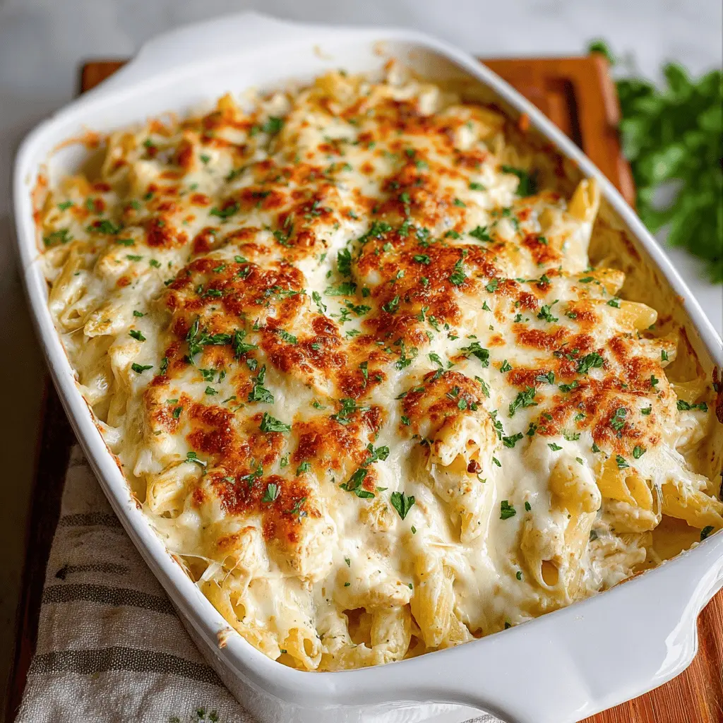 Chicken Alfredo Bake
