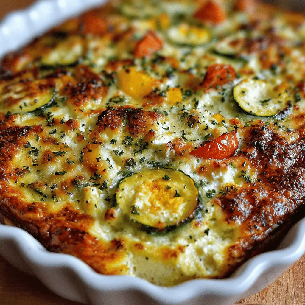 Cottage Cheese Zucchini & Squash Bake