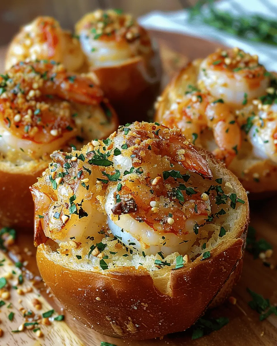 Crabby Shrimp-Stuffed Garlic Bread Bombs