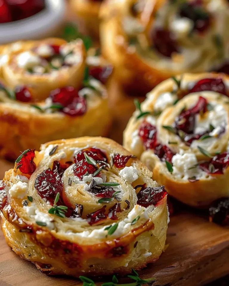 Cranberry Feta Pinwheels with Cream Cheese