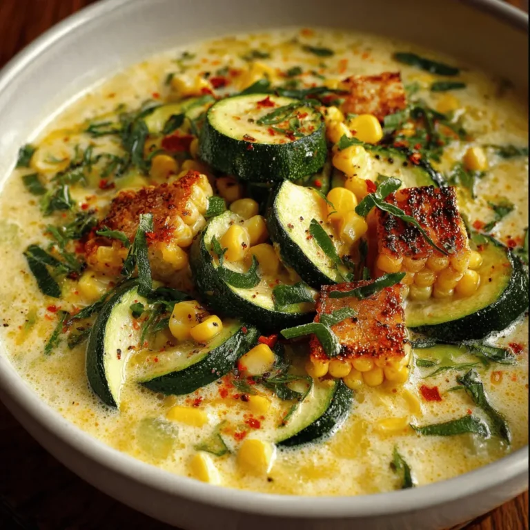 Creamy Corn & Zucchini Chowder That Tastes Like Summer in a Bowl