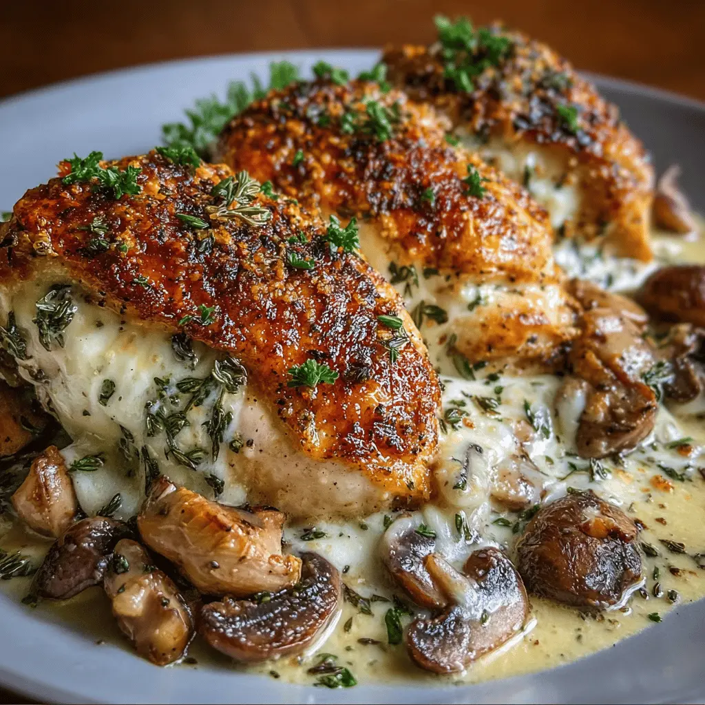 Creamy Garlic Mushroom Chicken