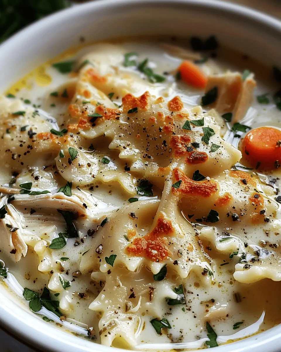 Creamy White Lasagna Chicken Soup