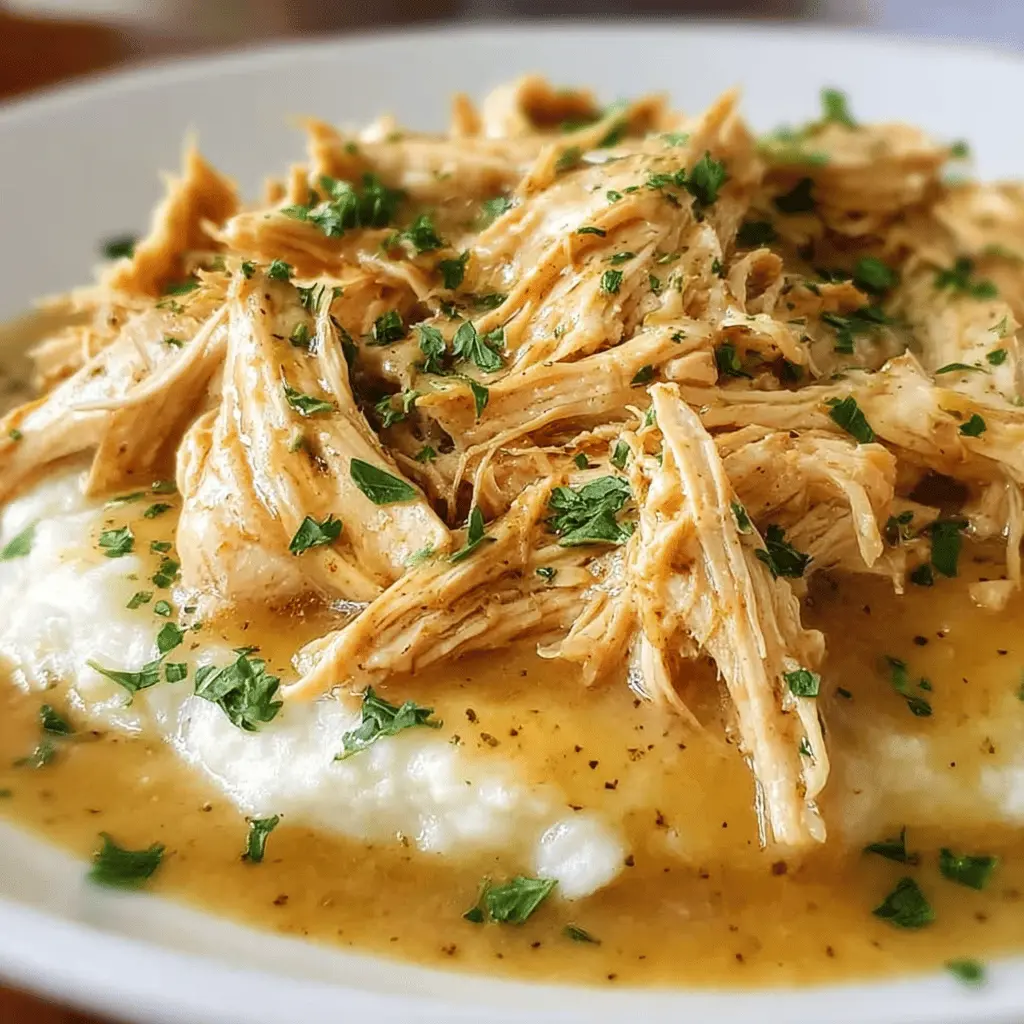 Crockpot Shredded Chicken Gravy