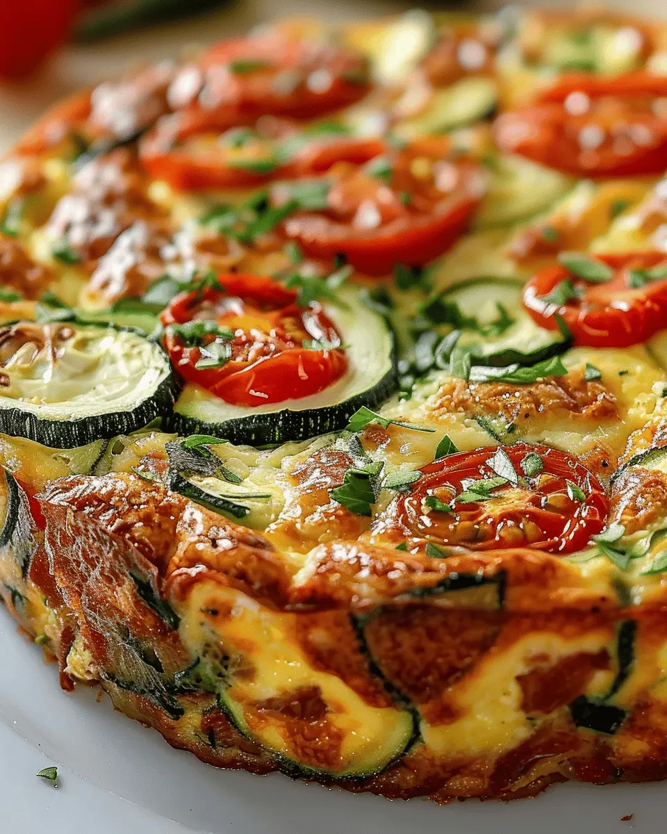 Crustless Zucchini Tomato Quiche