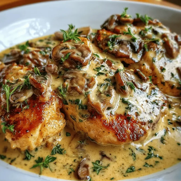 Dijon Mushroom Cream Chicken