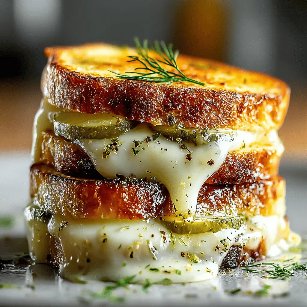 Dill Pickle Grilled Cheese