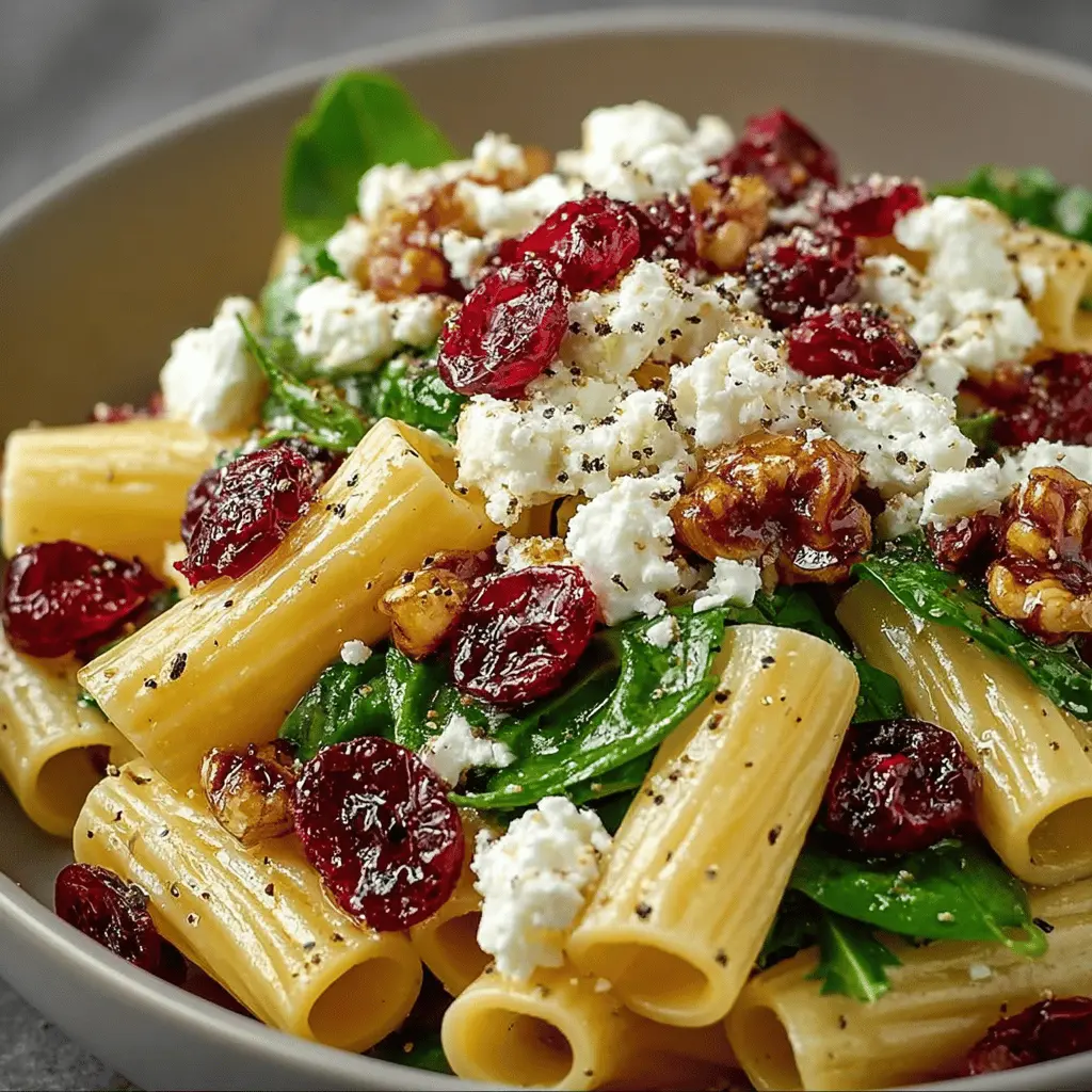 Feta & Cranberry Rigatoni Salad