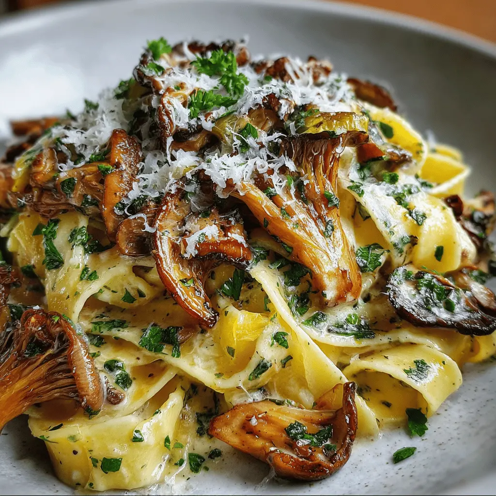 Fettuccine with Caramelized Leeks and Oyster Mushrooms