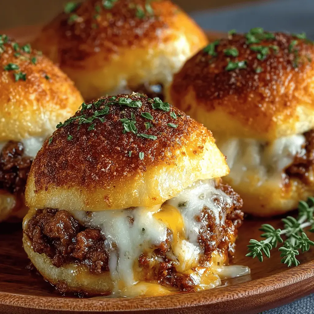 Garlic Parmesan Cheeseburger Bombs