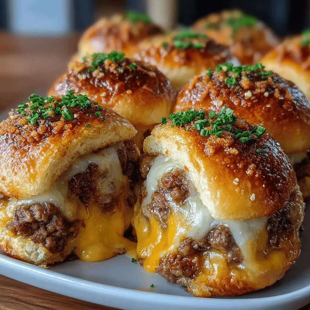 Garlic Parmesan Cheeseburger Bombs