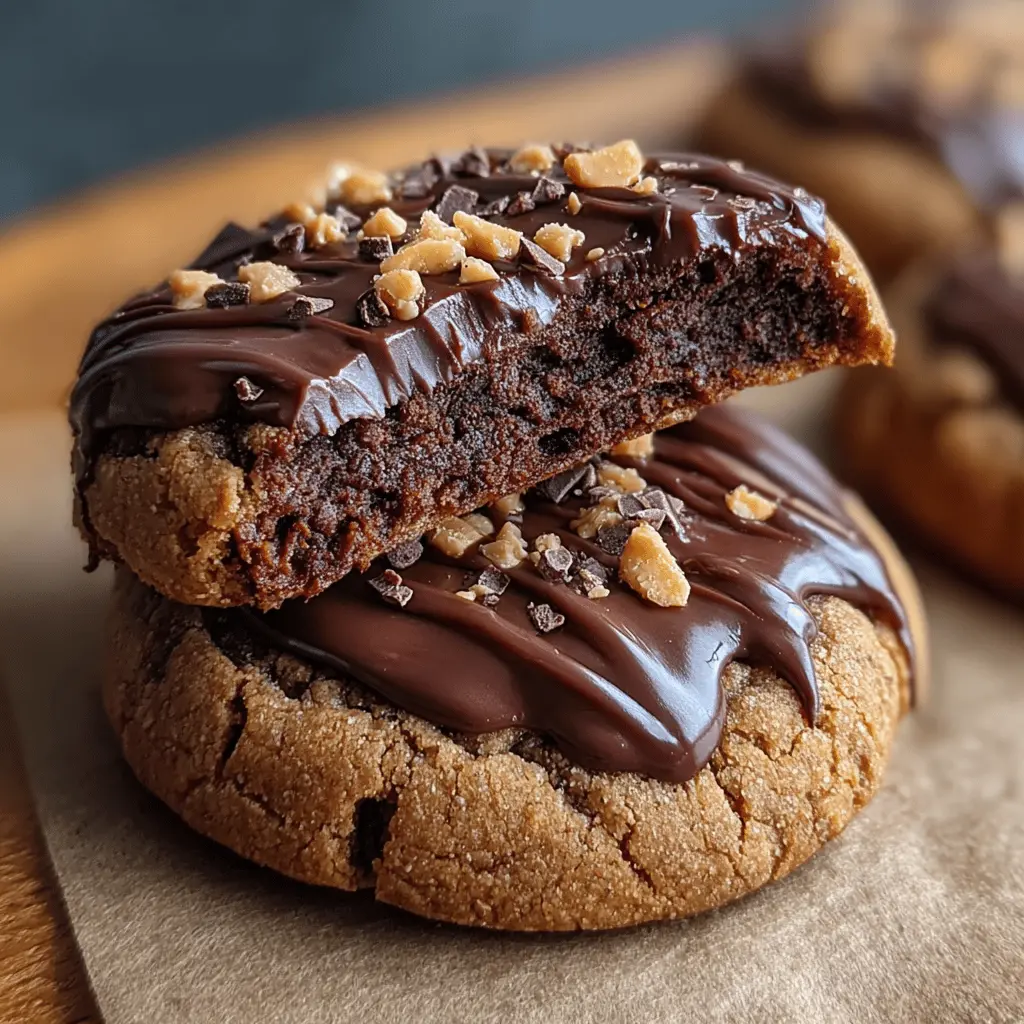 Healthy Peanut Butter Greek Yogurt Chocolate Fudge Cookies