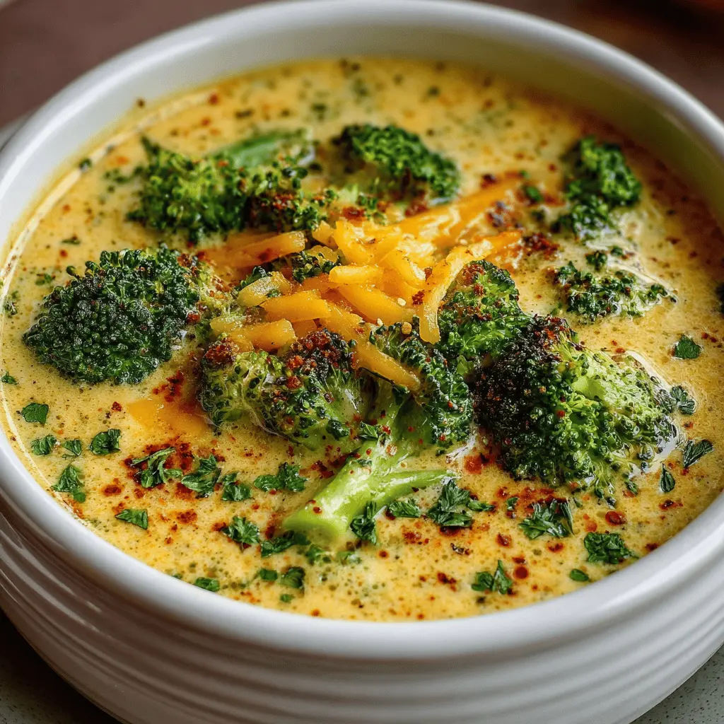 High Protein Broccoli Cheddar Soup