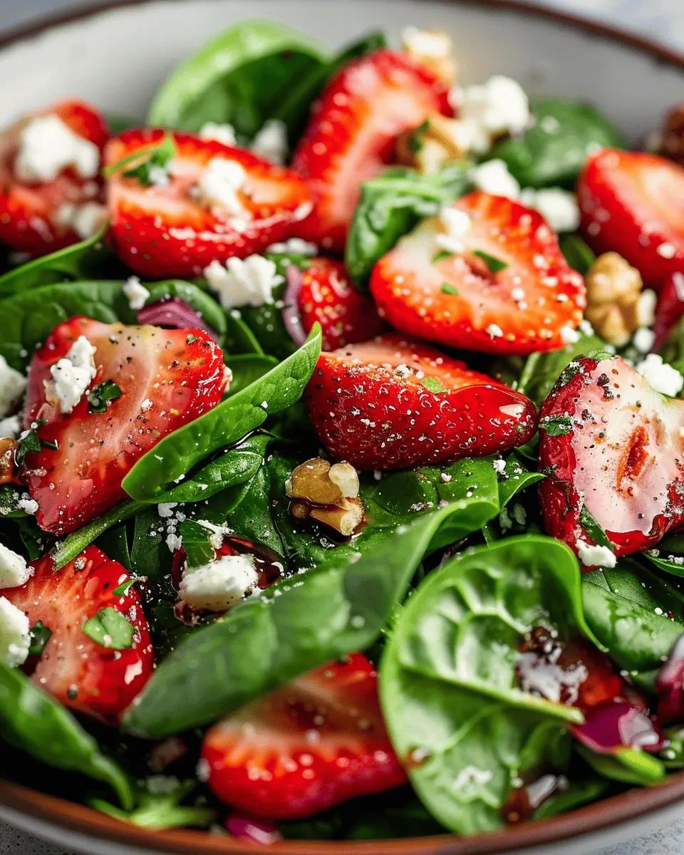 Mouthwatering Strawberry Spinach Salad