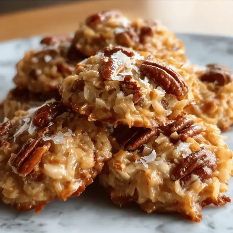 No-Bake Coconut Pecan Praline Cookies