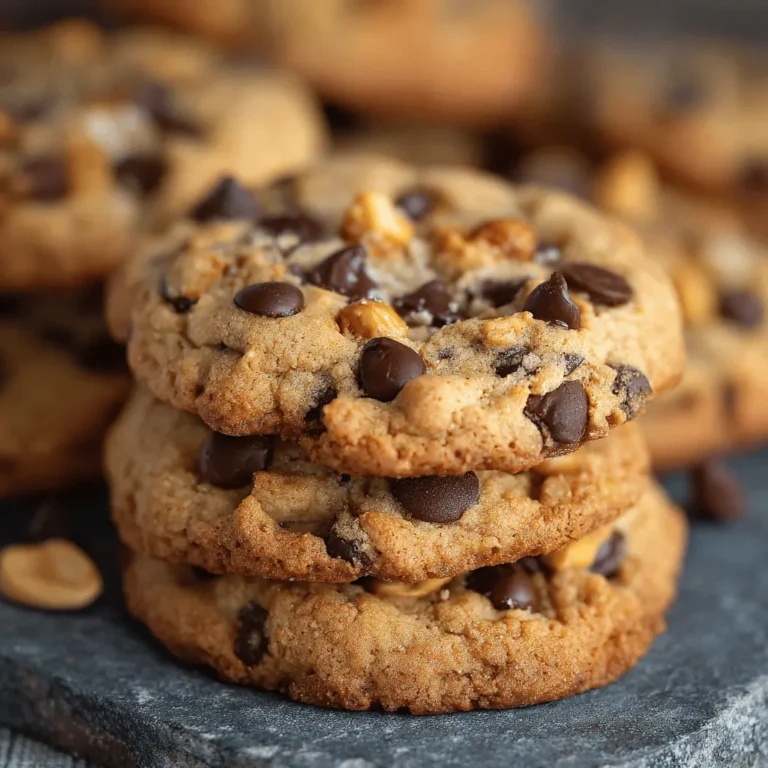 Peanut Butter Banana Chocolate Chip Cookies
