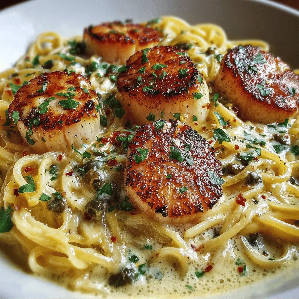 Scallop Spaghetti in White Wine Sauce