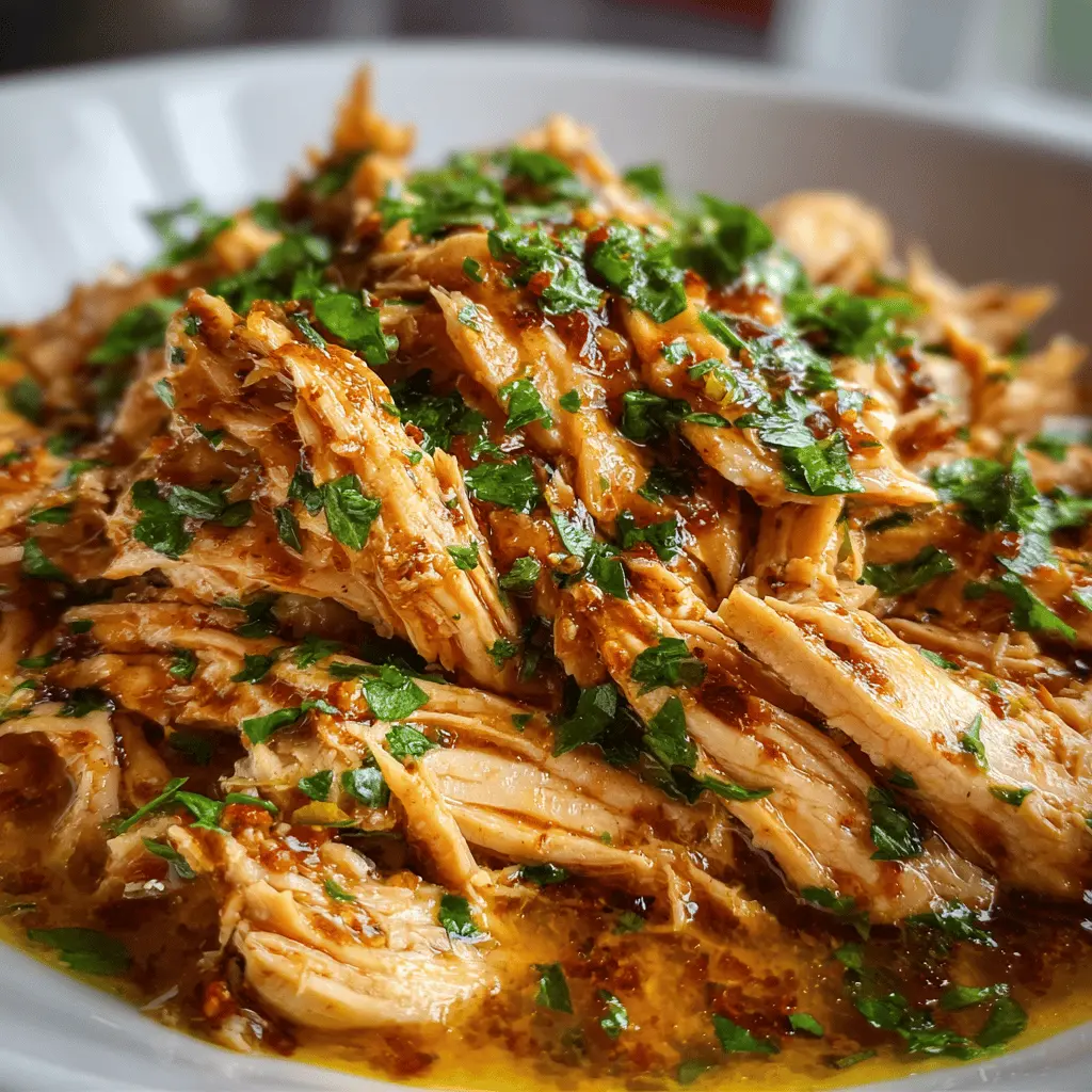 Shredded Chicken in Garlic Sauce