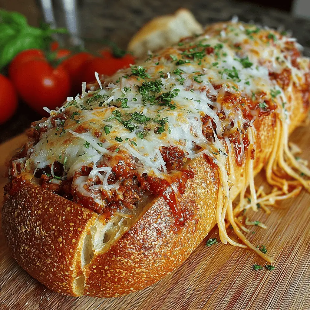 Stuffed Italian Bread Boat