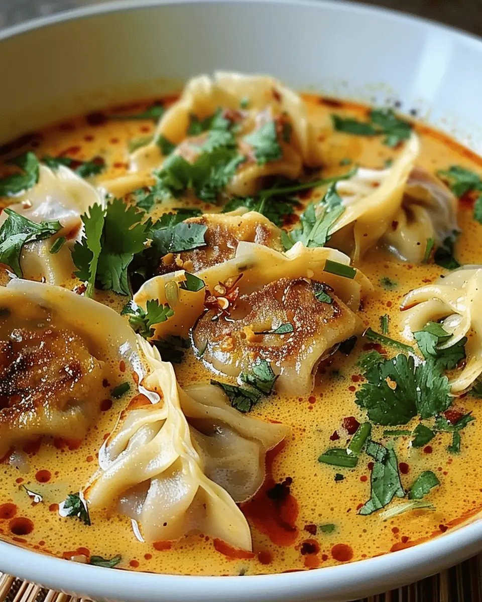 Thai Coconut Curry Dumpling Soup