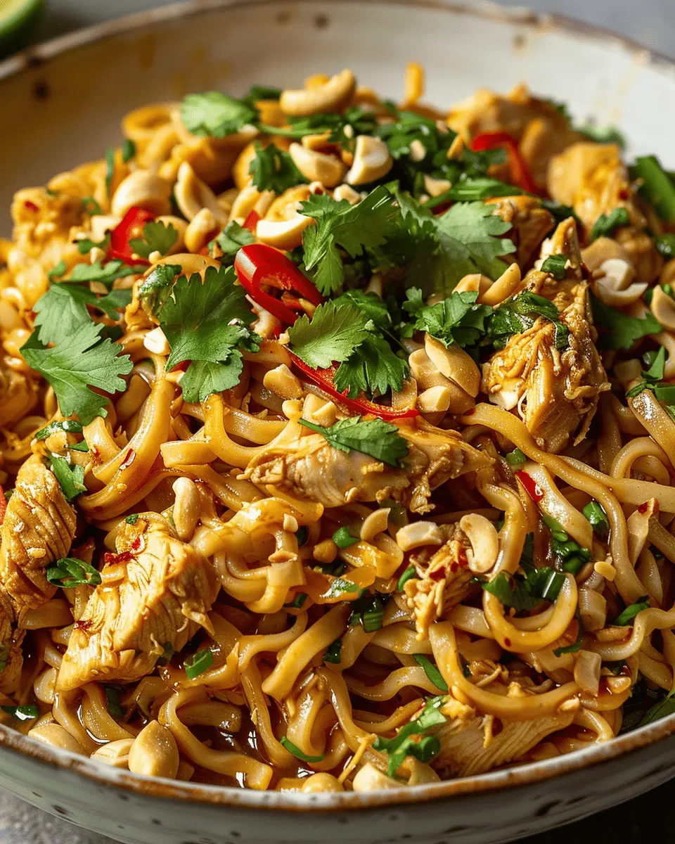 Thai Peanut Chicken Noodles