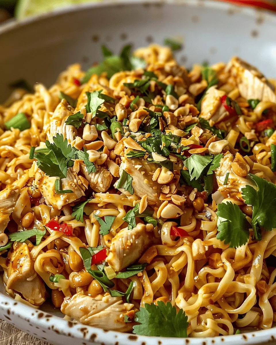 Thai Peanut Chicken Noodles