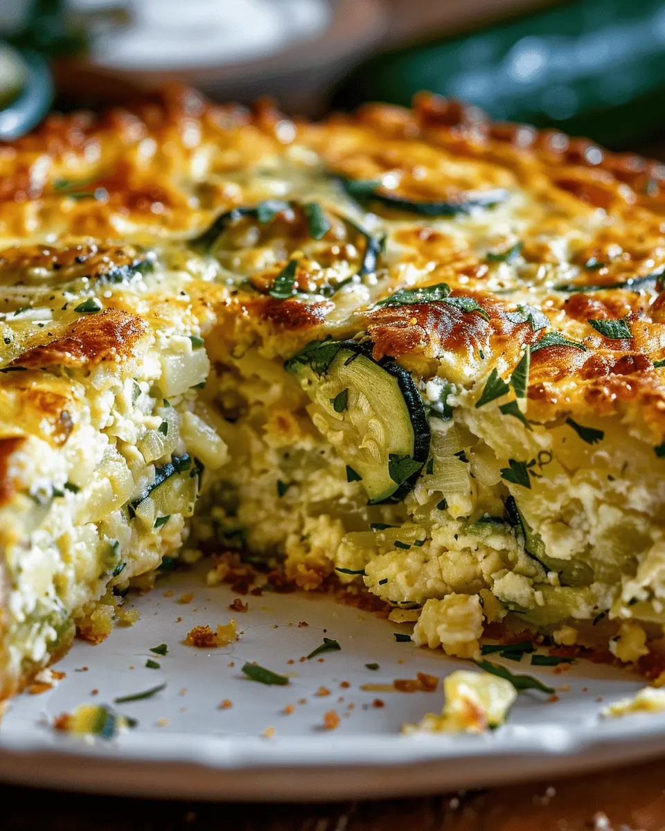 Zucchini Pie with Bisquick and Cheese