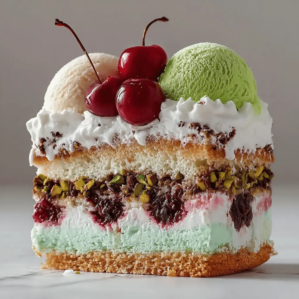 Cherry and Pistachio Neapolitan