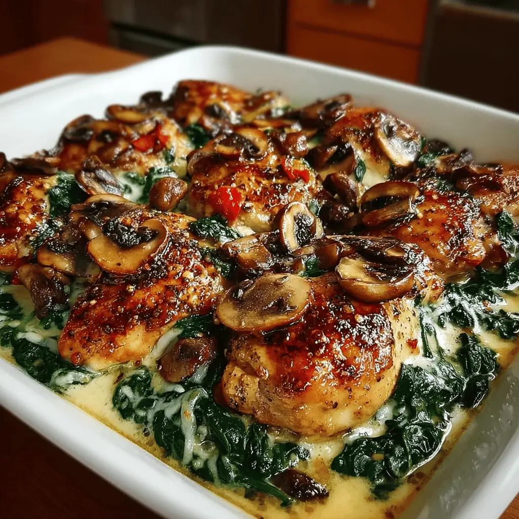 Chicken, Spinach, and Mushroom
