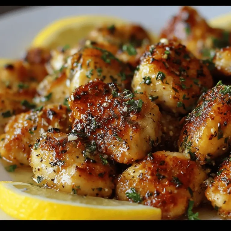Lemon Garlic Chicken Bites Recipe