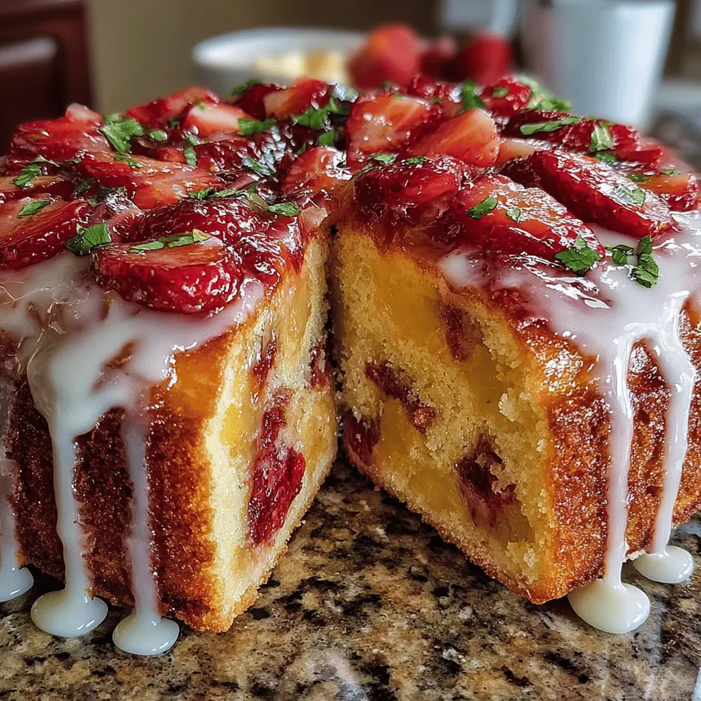 strawberry pineapple pound cake