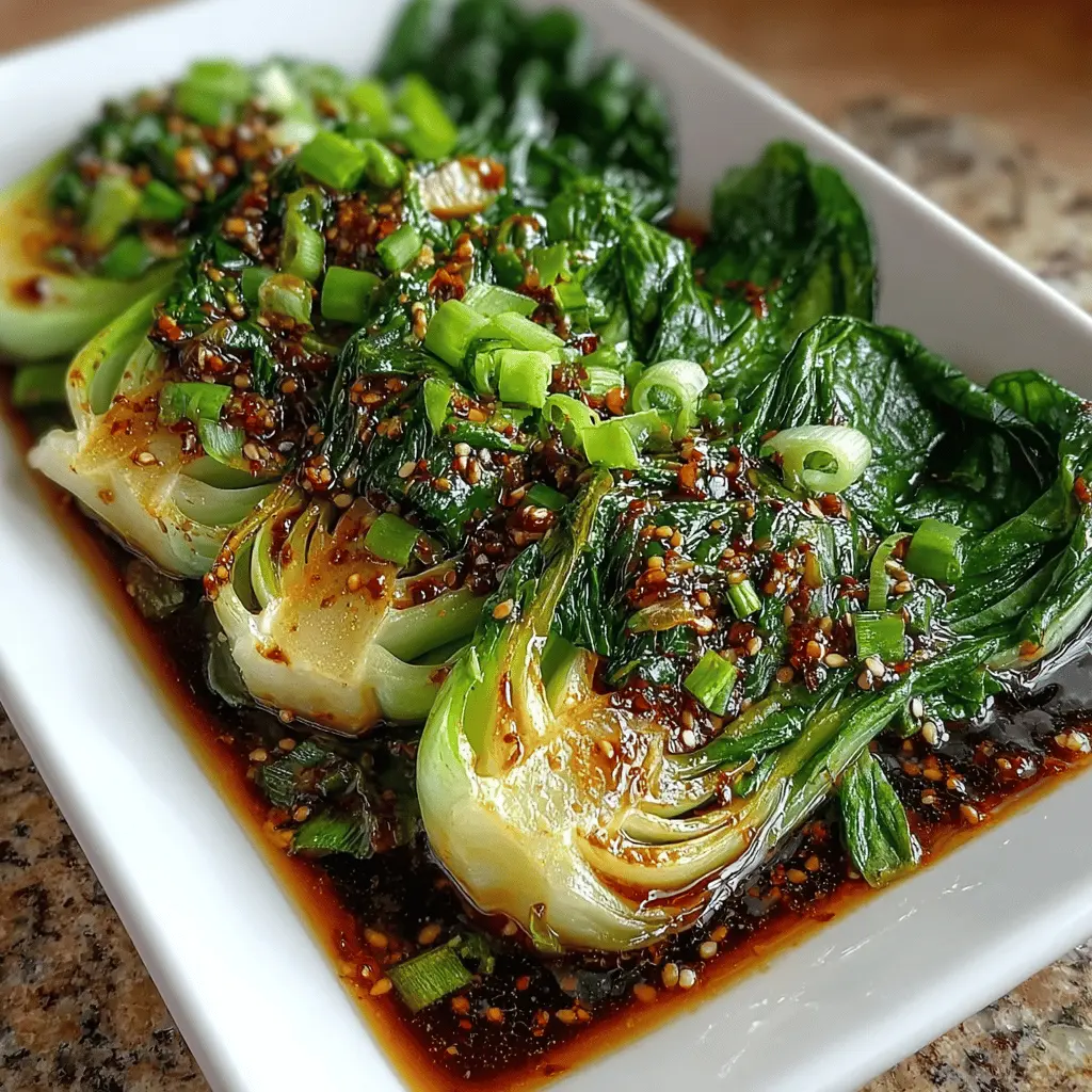 Bok Choy with Chili Garlic Soy Sauce