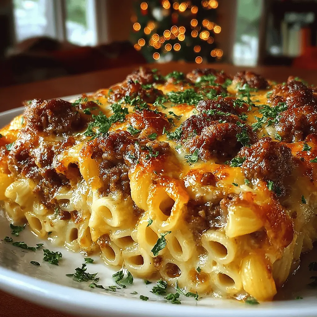 Meatloaf and Cheddar Shells Casserole