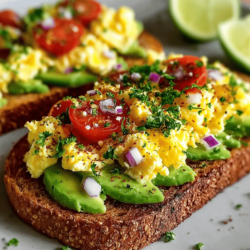Avocado Toast with Scrambled Eggs