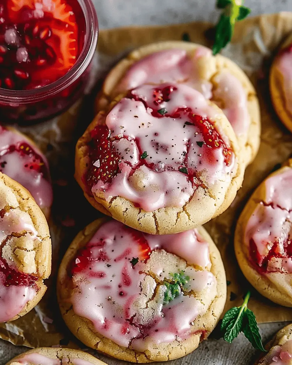 Double Strawberry Sugar Cookies