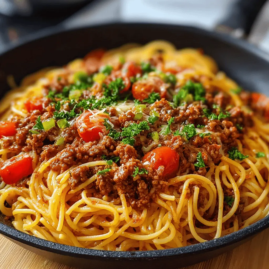 Grandma’s Skillet Spaghetti Dish